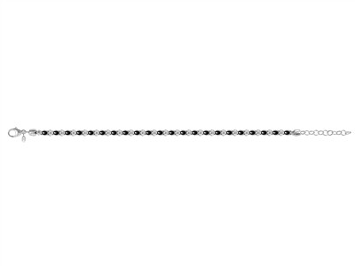Brac Resille Oxydes De Z. Noirs Ag 925 Passive 20+3cm Msq Pds  Tot = 6,28gm - Imagen Estandar - 2