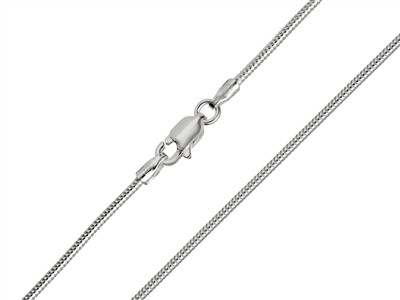 Cadena De Serpiente Redonda 1,2 mm,55 cm, Plata 925 - Imagen Estandar - 1