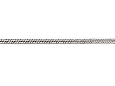 Cadena De Serpiente Redonda 1,4 mm,45 cm, Plata 925 - Imagen Estandar - 2