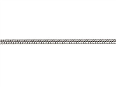 Cadena De Eslabón Serpiente Redonda1,4 mm, 55 cm, Plata 925 - Imagen Estandar - 2