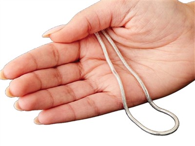 Cadena Redonda De Serpiente 3 mm, 50 cm, Plata 925 - Imagen Estandar - 5