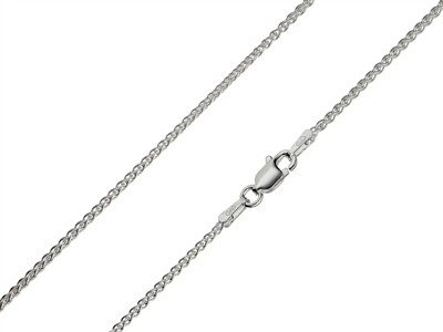 Cadena De Malla De Palmera 1,5mm, 40cm, Plata 925