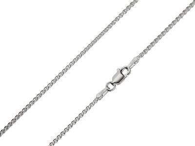 Cadena De Malla De Palmera 1,5mm, 45cm, Plata 925