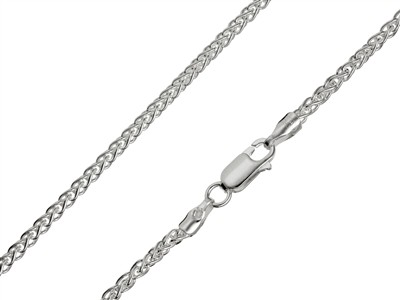 Cadena De Malla Palmier 2,5mm, 40cm, Plata 925