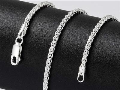 Cadena De Eslabón Palmier 2,5 Mm, 55 Cm, Plata 925 - Imagen Estandar - 5