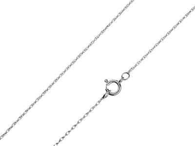 Cadena De Cuerda De 1mm, 40cm, Plata 925