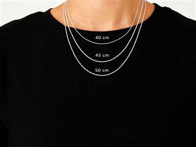 Cadena De Cuerda De 1 mm, 40 cm, Plata 925 - Imagen Estandar - 4