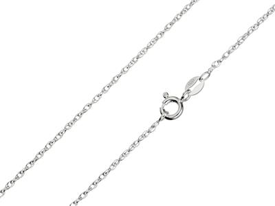 Cadena De Cuerda 1,50mm, 40cm, Plata 925