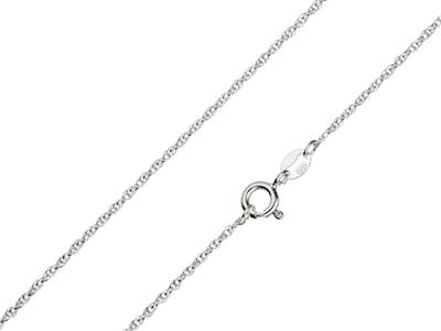 Cadena De Cuerda 1,35mm, 40cm, Plata 925