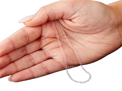 Cadena De Malla For\at 1,3 mm, 45 cm, Plata 925 - Imagen Estandar - 4