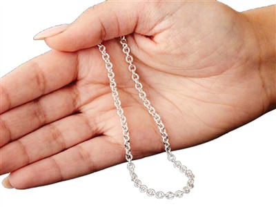 Cadena De Eslabones For\at 1,7 mm, 45 cm, Plata 925 - Imagen Estandar - 4