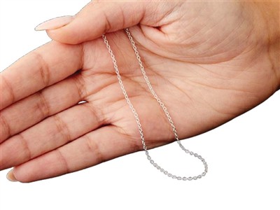 Cadena De Eslabones Forzados 1,6 mm, 40 cm, Plata 925 - Imagen Estandar - 4