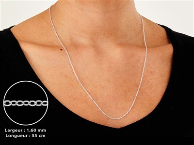 Cadena For\at 1,6 mm, 55 cm, Plata 925 - Imagen Estandar - 3