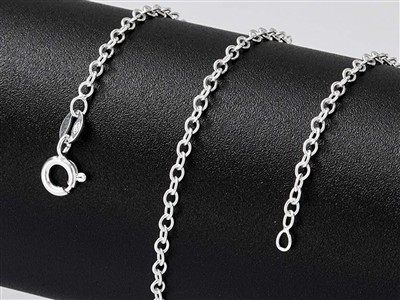 Cadena De Eslabones For\at 2,3 mm, 60 cm, Plata 925 - Imagen Estandar - 5