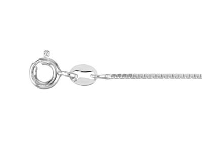 Cadena De Eslabn Veneciano Diamantado 0,7mm, 40cm, Plata 925