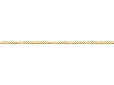 Cadena De Malla Jaseron De 2,55mm,chapada En Oro De 3 Micras