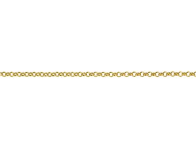 Cadena De Malla Jaseron De 3,75mm,chapada En Oro De 3 Micras