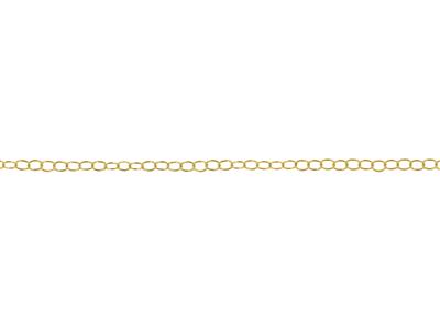Cadena De Eslabn Redondo De Espejo2,92 Mm, Chapado En Oro De 3 Micra S