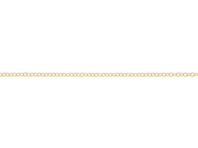Cadena De Malla De Espejo Ovalado 3,66mm, Bañada En Oro De 3 Micras
