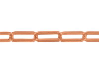 Cadena De Malla Rectangular De 3,40mm, Oro Rojo De 18k. Ref. 00861bis