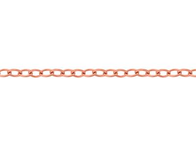 Cadena De Eslabones Forzada Redondos Transparentes De 0,90 Mm, Oro Rojo 5n De 18k. Árbitro. 00875 - Imagen Estandar - 3