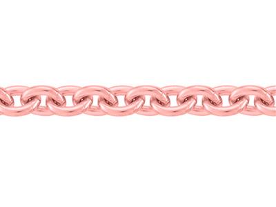 Cadena De Eslabones Forzada Redondos De 2,30 Mm, Oro Rosa 4n De 18k. Árbitro. 00360