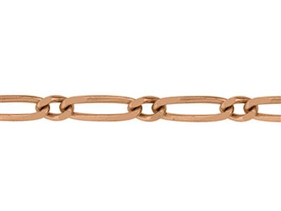 Cadena De Eslabones Figaro Alternos1/1,1,50 mm, Oro Rosa 4n De 18k. R Ef. 00894 - Imagen Estandar - 2