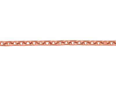 Cadena De Eslabones Forzada Talla Diamante De 1,20 mm, Oro Rojo 5n De 18k. Ref. 00435 - Imagen Estandar - 3