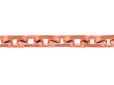 Cadena De Eslabones Diamond Forzadade 0,75 Mm, Oro Rojo 5n De 18 K. Á Rbitro. 00424