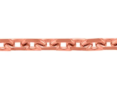 Cadena De Eslabones Diamond Forzadade 0,75 Mm, Oro Rojo 5n De 18 K. Á Rbitro. 00424 - Imagen Estandar - 2