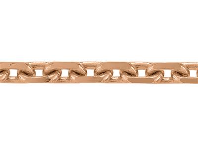 Cadena De Eslabones Diamond Forzadade 1,20mm, Oro Rosa De 18 K. Ref. 00435