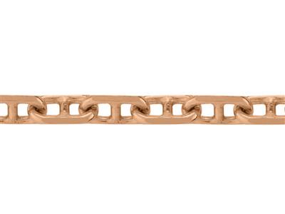 Cadena De Eslabones Marine Forzada Diamantada, 2,30 mm, Oro Rosa De 18quilates. Ref. 00211 - Imagen Estandar - 2