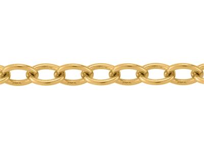 Cadena De Eslabones Forzada Ovaladade 1,70mm, Oro Amarillo De 18k. R Ef. 20027