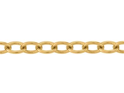 Cadena De Eslabones Forzada Ovaladade 1,70 mm, Oro Amarillo De 18k. R Ef. 20027 - Imagen Estandar - 2