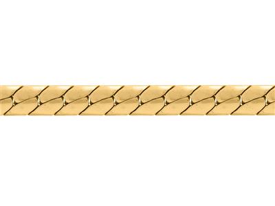 Cadena Maciza De Eslabones Inglesesde 4mm, Oro Amarillo De 18k. Ref. 00378
