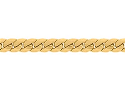 Cadena De Malla Inglesa Masiva De 1,40mm, Oro Amarillo De 18k. Referencia. 00082