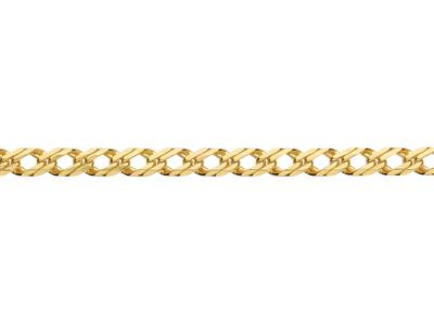 Cadena De Eslabón Gourmette Doble Losange De 5,60 mm, Oro Amarillo De 18 K - Imagen Estandar - 3