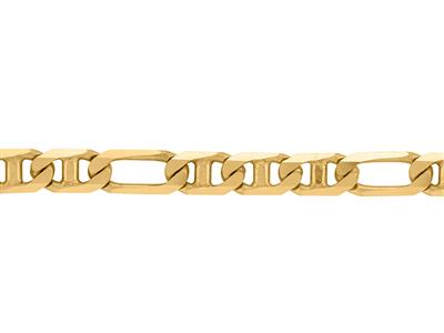 Cadena De Malla Marina Batida Alterna 1/3, 3,30 mm, Oro Amarillo De 18k. Ref.00316 - Imagen Estandar - 2