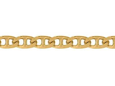 Cadena De Malla Marina Plana De 3,95mm, Oro Amarillo De 18k. Ref. 00166