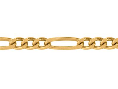 Cadena De Eslabones Figaro Alternos13,2,50mm, Oro Amarillo De 18k. Ref. 00222