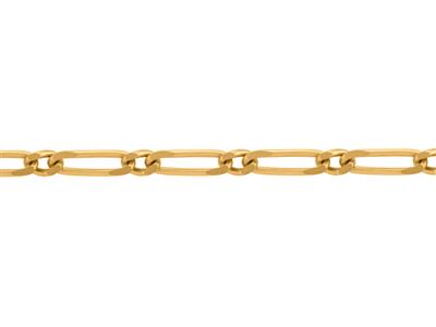 Cadena De Eslabones Figaro Alternosde 1/1,5 mm, Oro Amarillo De 18 Qu Ilates. Ref. 00899 - Imagen Estandar - 3