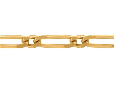 Cadena Alterna De Eslabones Figaro 11,3,60mm, Oro Amarillo De 18k. Referencia. 00090
