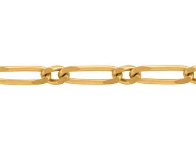 Cadena Alterna De Eslabones Figaro 1/1,3,60 mm, Oro Amarillo De 18k. Referencia. 00090 - Imagen Estandar - 2