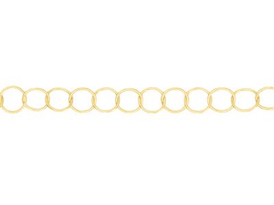 Cadena De Extensin, Eslabn De Anillo De 2,80 Mm, A Medida, Oro Amarillo De 18 K