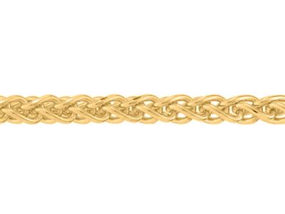 Maciza Cadena De Eslabones Palmier Con Acabado De Corte De Diamante De3,20 mm, Oro Amarillo De 18 Quilat - Imagen Estandar - 2