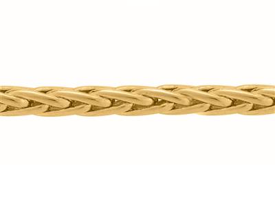 Cadena De Eslabones Tipo Palmier Maciza, 3mm, Oro Amarillo De 18 Quilates. Ref. 00702