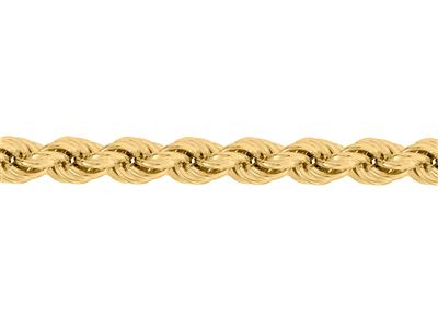 Cadena De Cuerda Hueca De 4,90mm, Oro Amarillo De 18k. Referencia. 00184