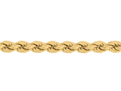 Cadena De Cuerda Hueca De 4,90 mm, Oro Amarillo De 18k. Referencia. 00184 - Imagen Estandar - 2