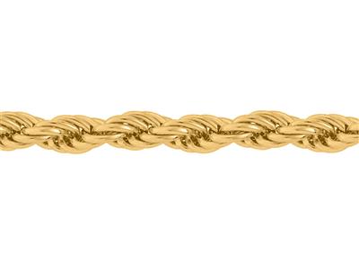 Cadena De Cuerda Mecánica De 2,40mm, Oro Amarillo De 18k. Ref. 00144