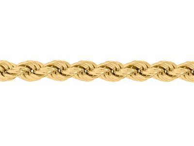 Cadena De Cuerda Hueca De 6mm, Oroamarillo De 18k. Ref. 00187